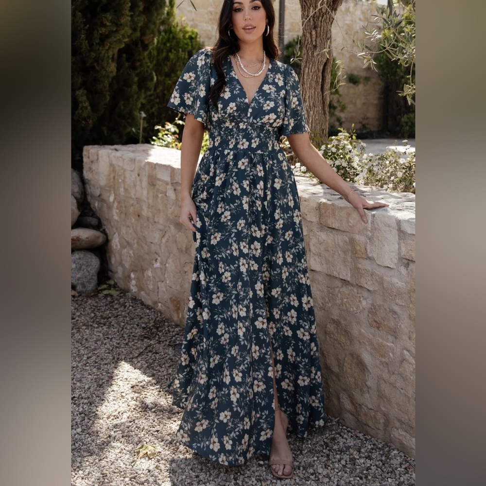 Verona Smocked Maxi Dress—worn once - Picture 2 of 2